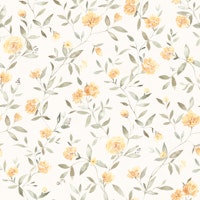 Cottagecore yellow sage green floral papiers peint