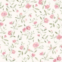 Cottagecore pink sage green floral papiers peint