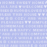 Crafty Home Spun Cross Stitch in Blue tapete