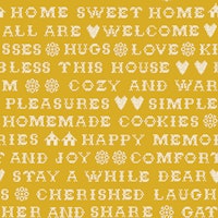 Crafty Home Spun Cross Stitch in Yellow tapete