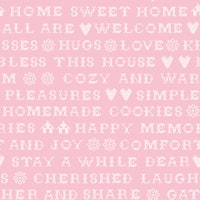 Crafty Home Spun Cross Stitch in Pink tapete