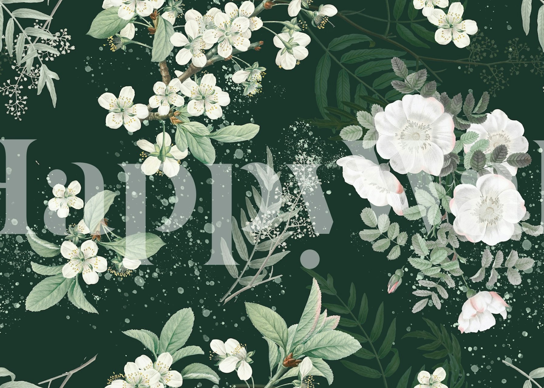 Elegant Garden Bloom wallpaper in een kameropstelling