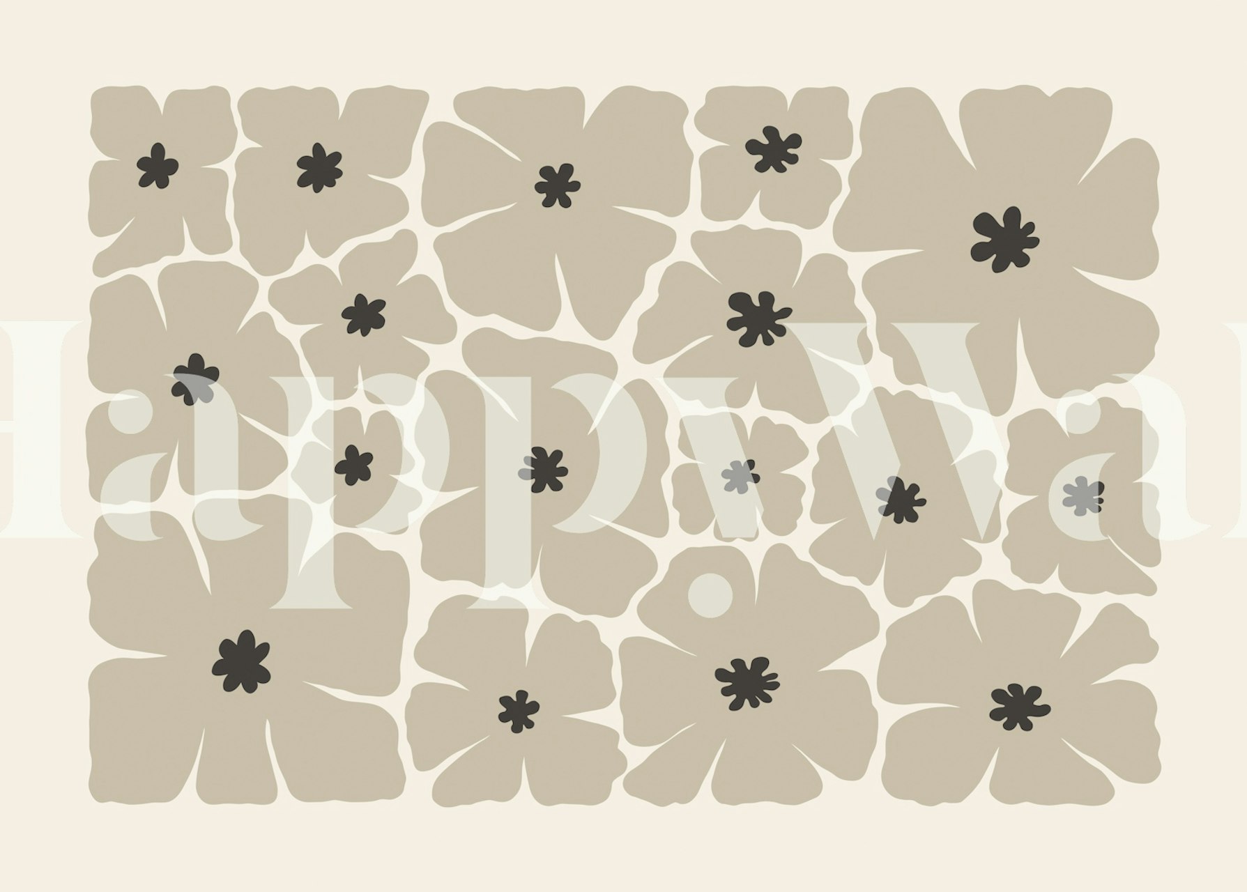 Neutral Floral Elegance wallpaper pattern