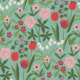 April Flower border - Red tulip garden M