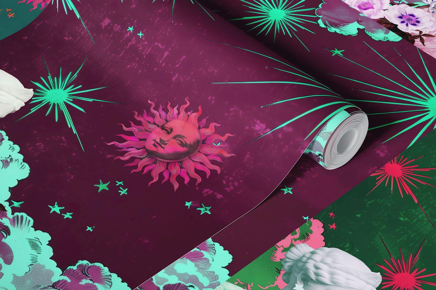 Cosmic Floral Fantasy wallpaper roll
