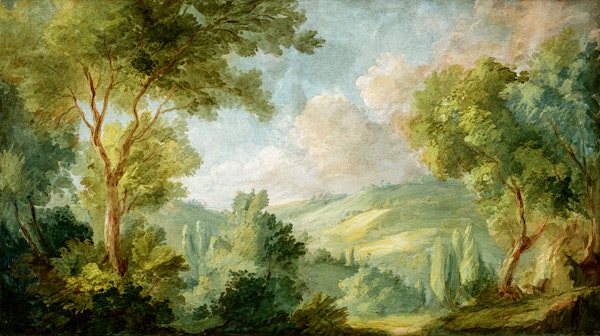 Antique Romantic Forest Garden Landscape