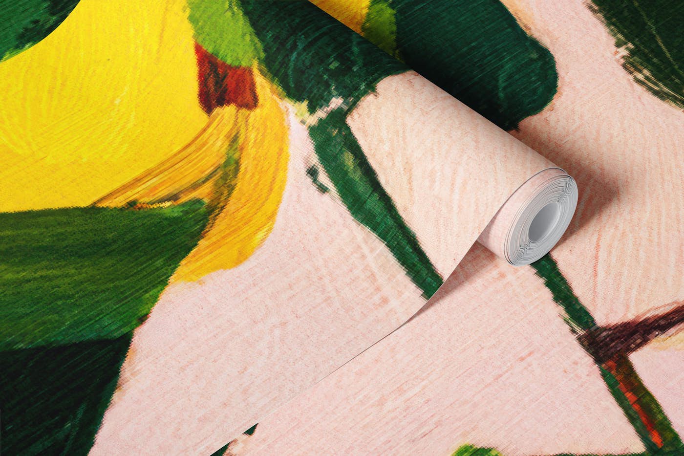 Fresh Citrus Lemons Matisse Style wallpaper roll