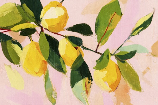 Fresh Citrus Lemons Matisse Style