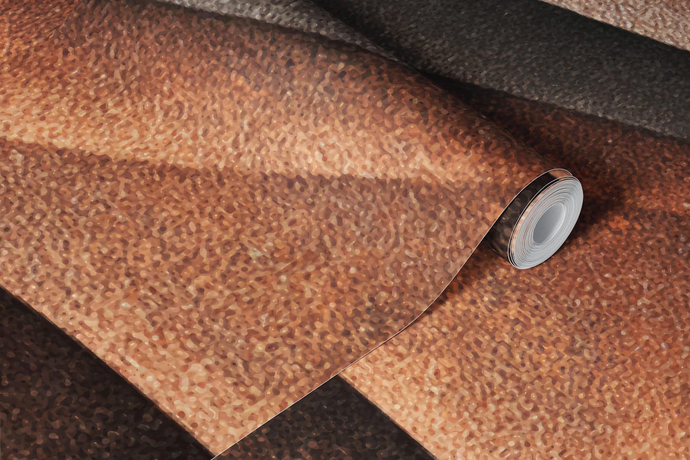 Copper Toned Rustic Abstract Waves wallpaper roll