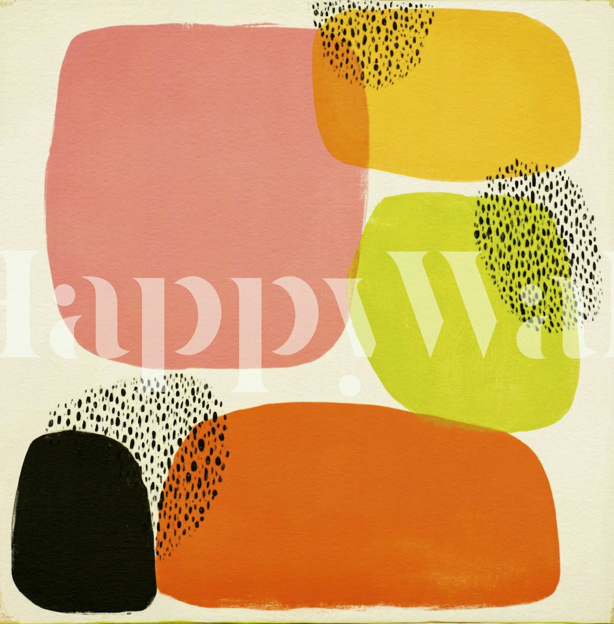 Vibrant modern abstract wallpaper design in room