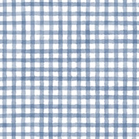 Blue Farmhouse Watercolor Gingham tapet