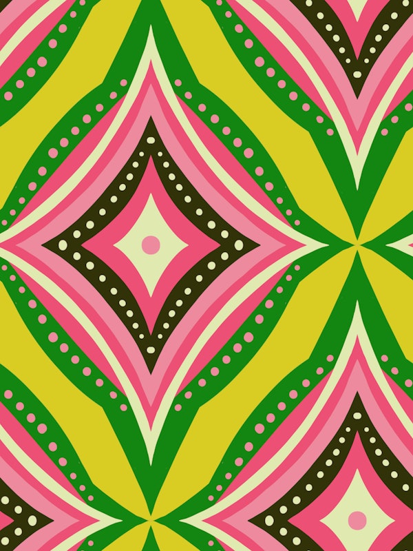 bright diamonds green pink