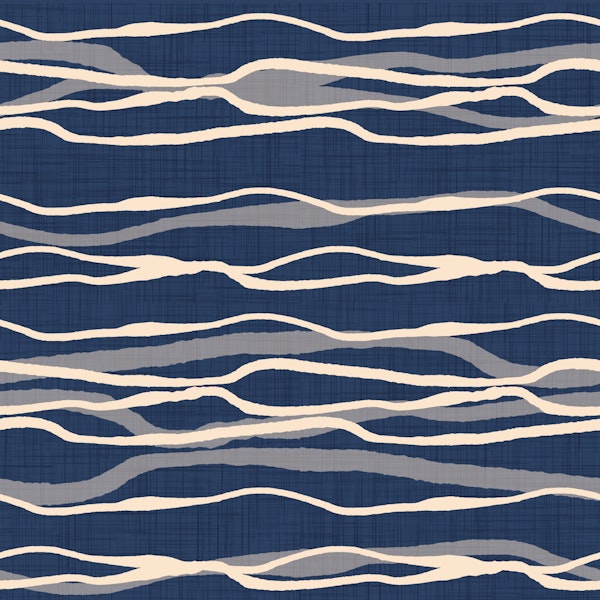 Retro Ocean Waves - Nautical Flow Stripes