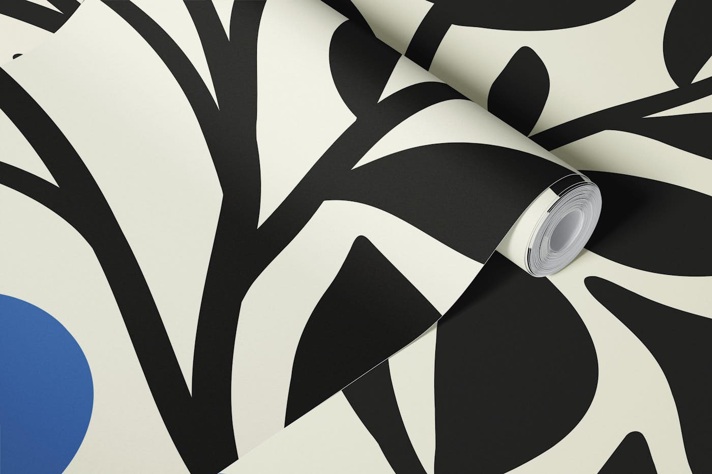 Bold Blooms in Blue - Flower Market wallpaper roll