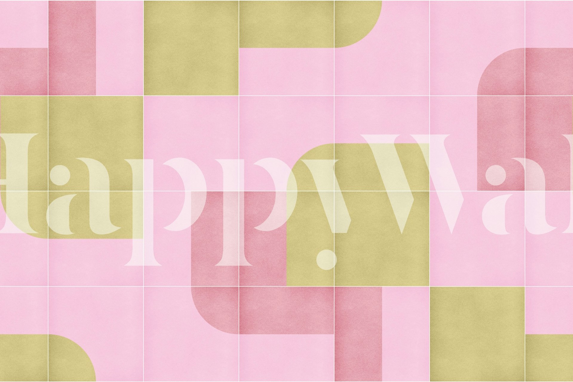 Retro Tiles 13 tapet i et rom