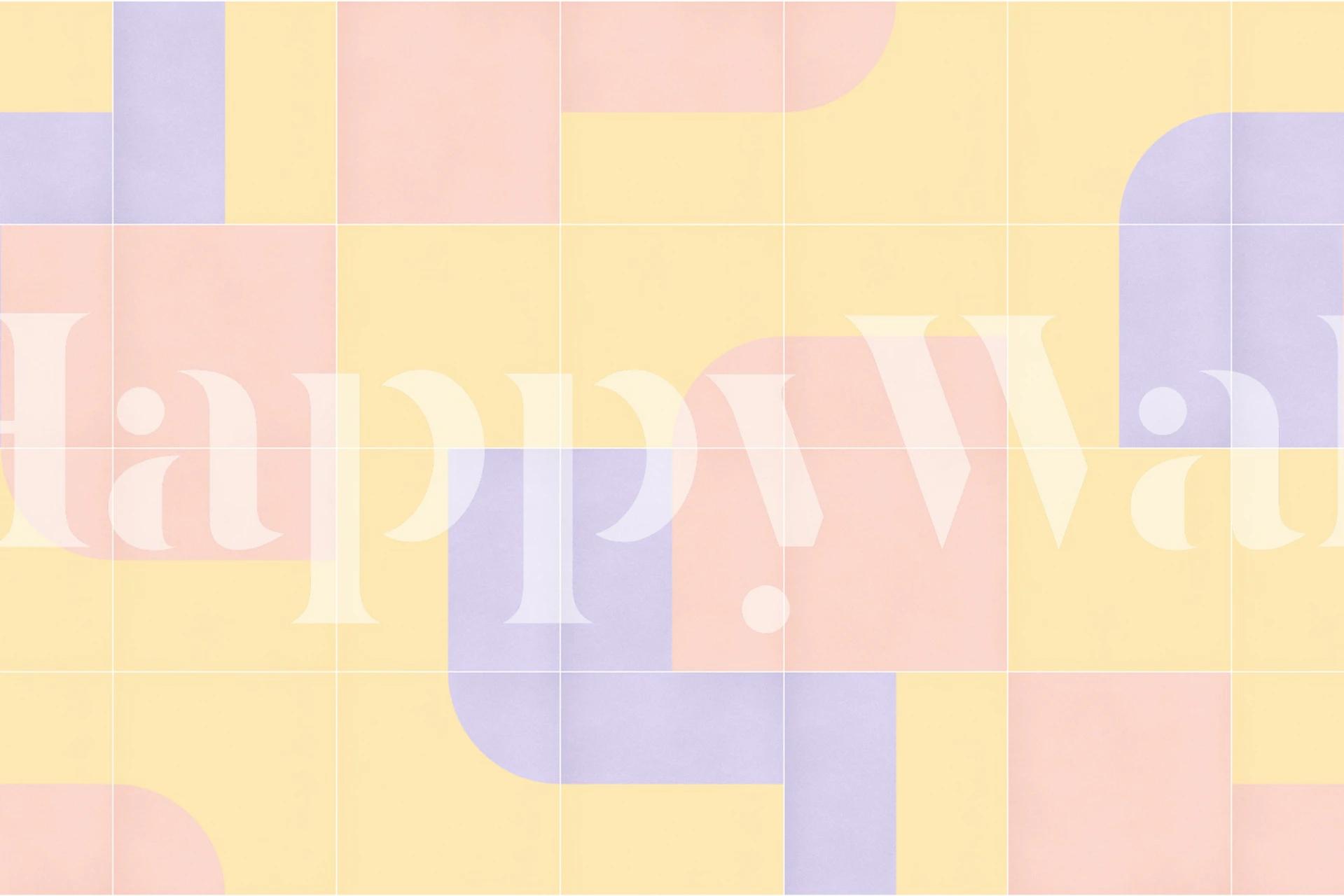 Retro Tiles 16 wallpaper in a room