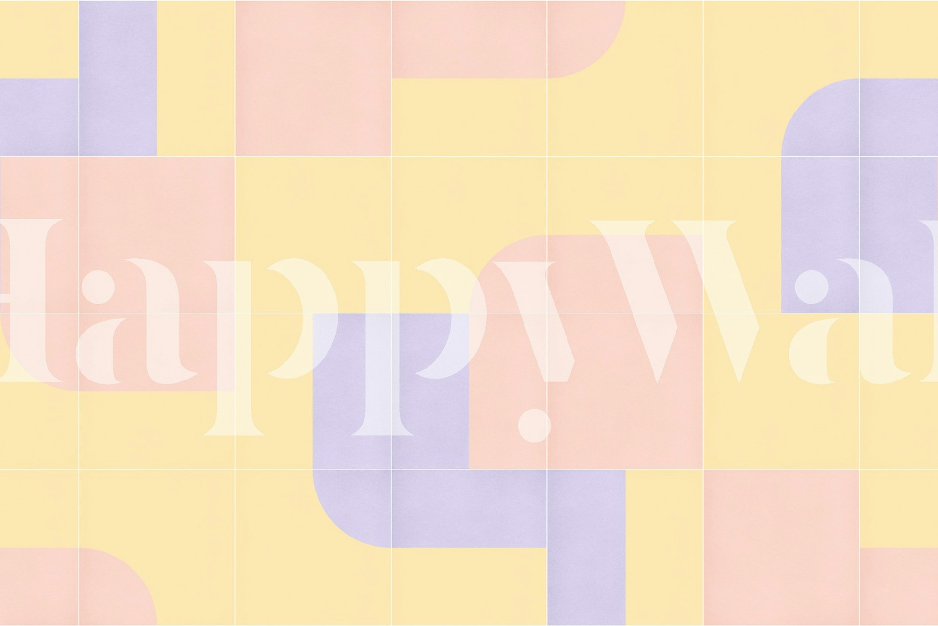 Carta da parati Retro Tiles 16 in una stanza