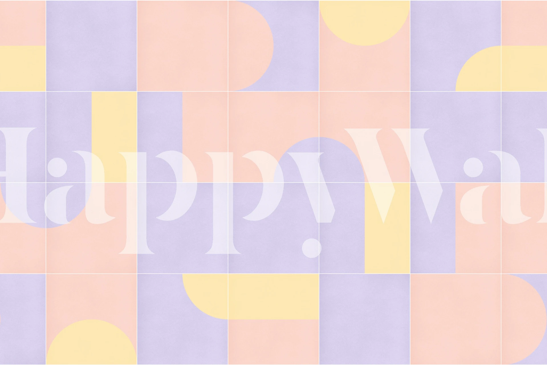 Retro Tiles 18 wallpaper in a modern room