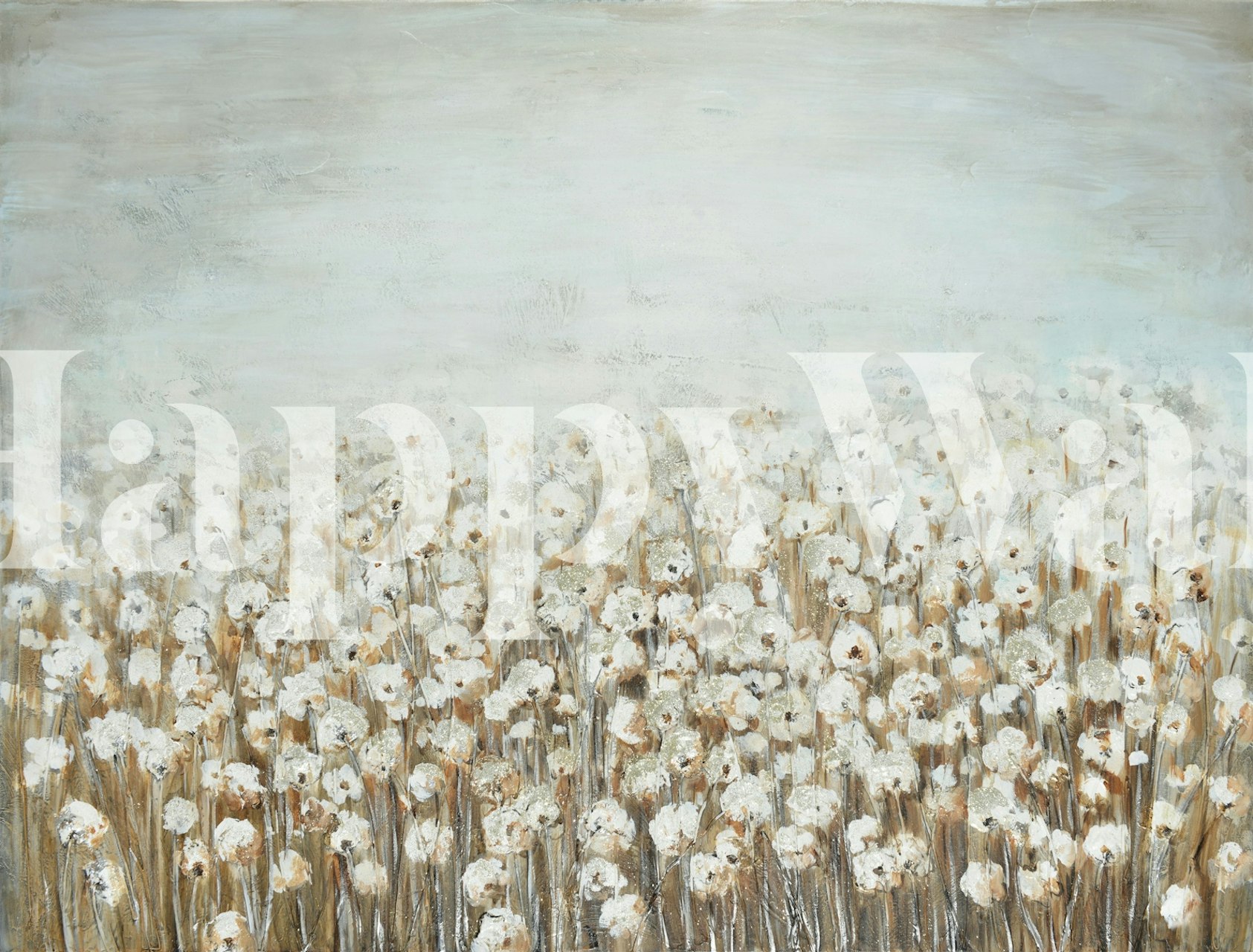 Papier peint floral élégant dans une pièce