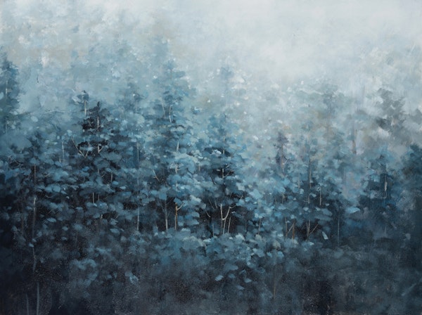 Impressionistic Misty Woods