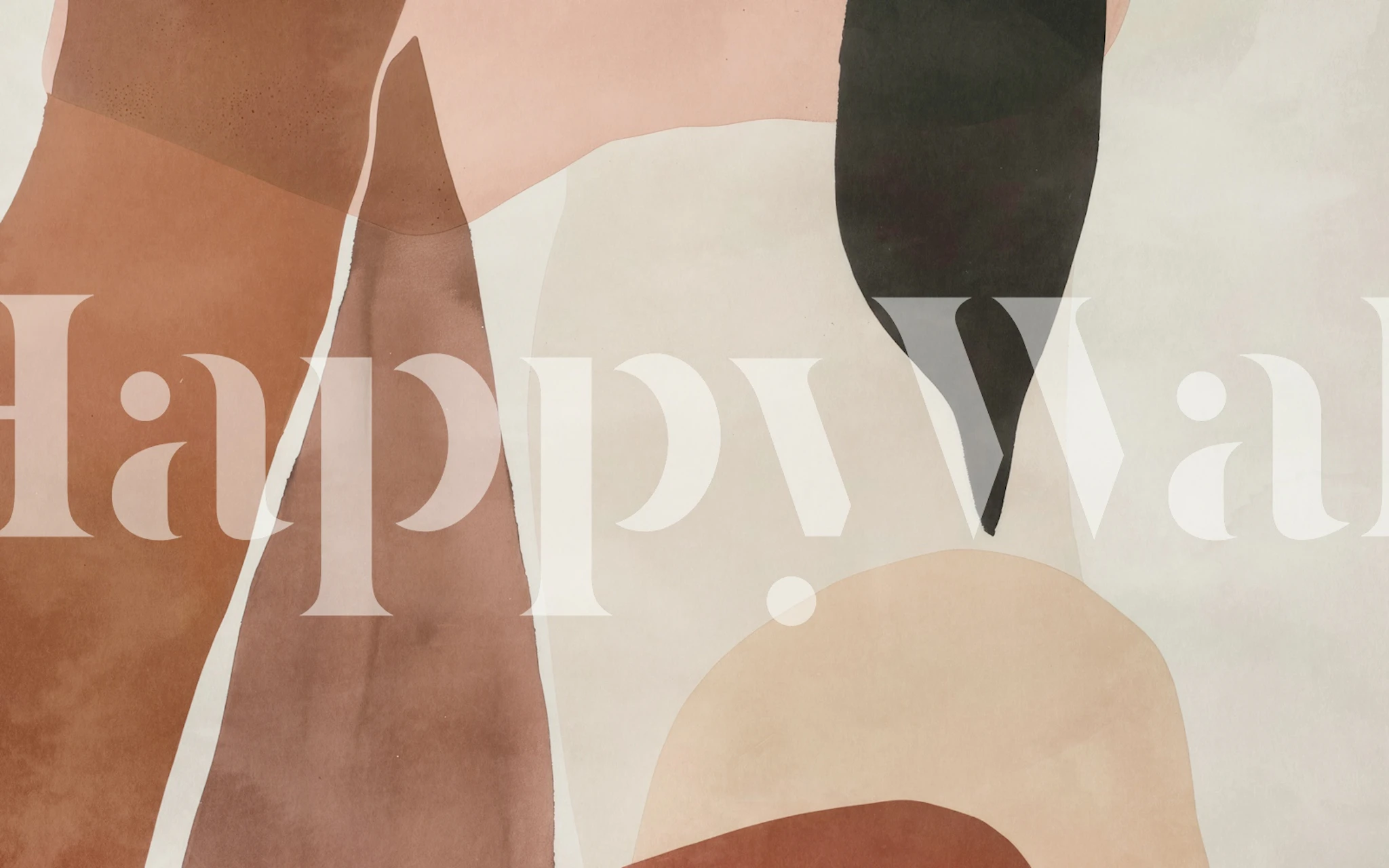 Trendy soft color palette wallpaper in a room