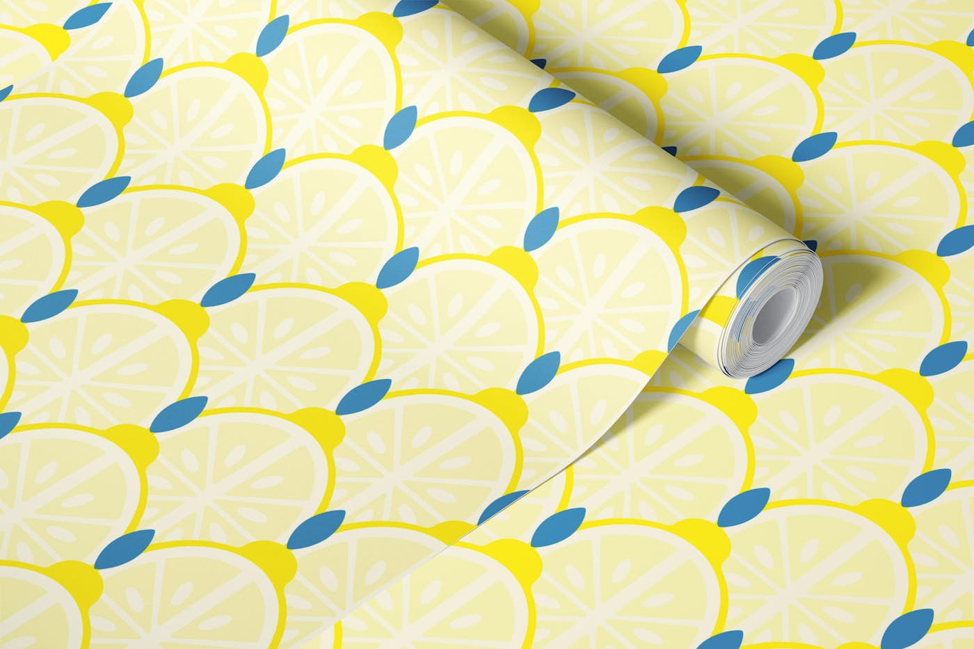 Lemon Halves Leaf wallpaper roll