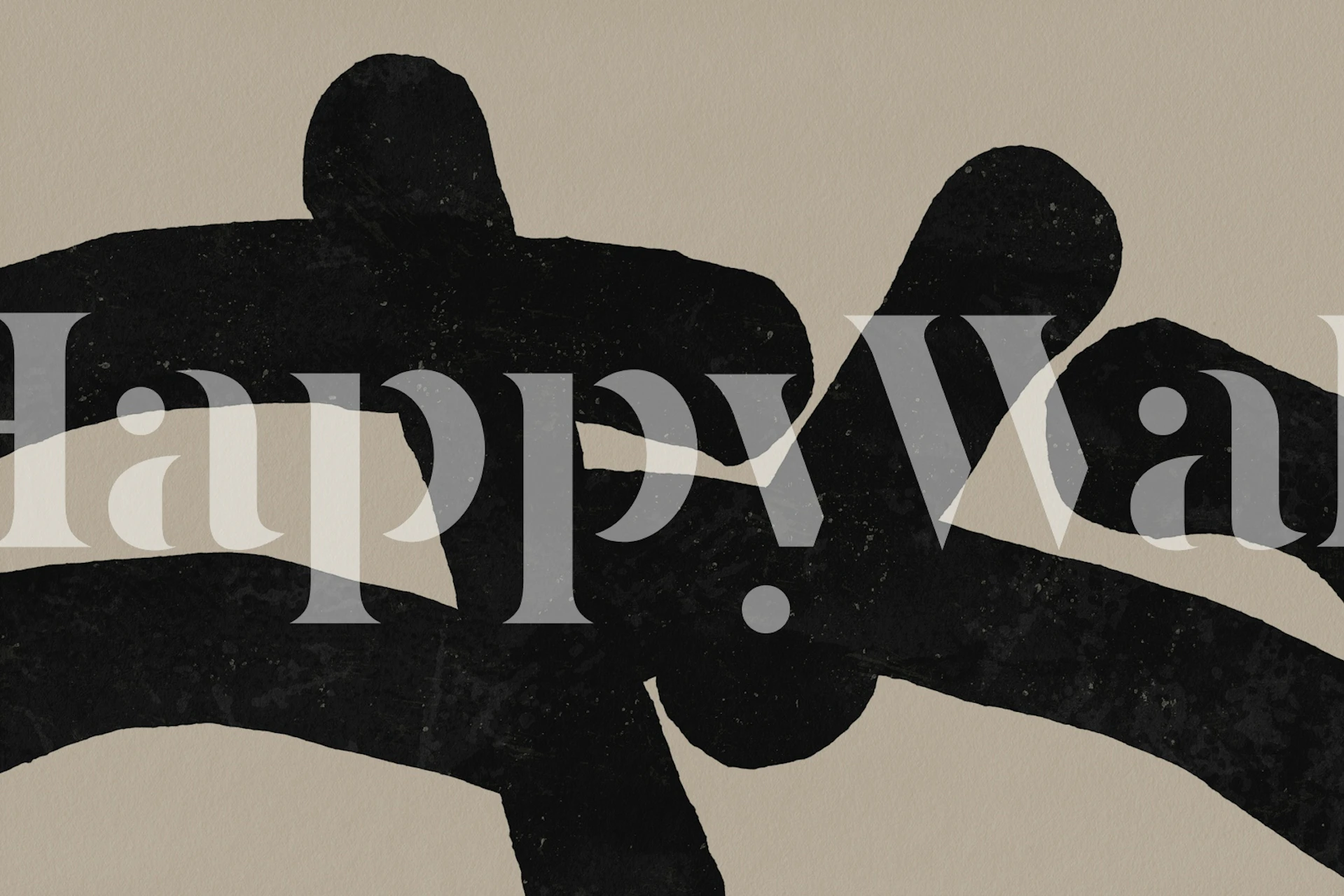 Modern Art Brush Strokes wallpaper in room