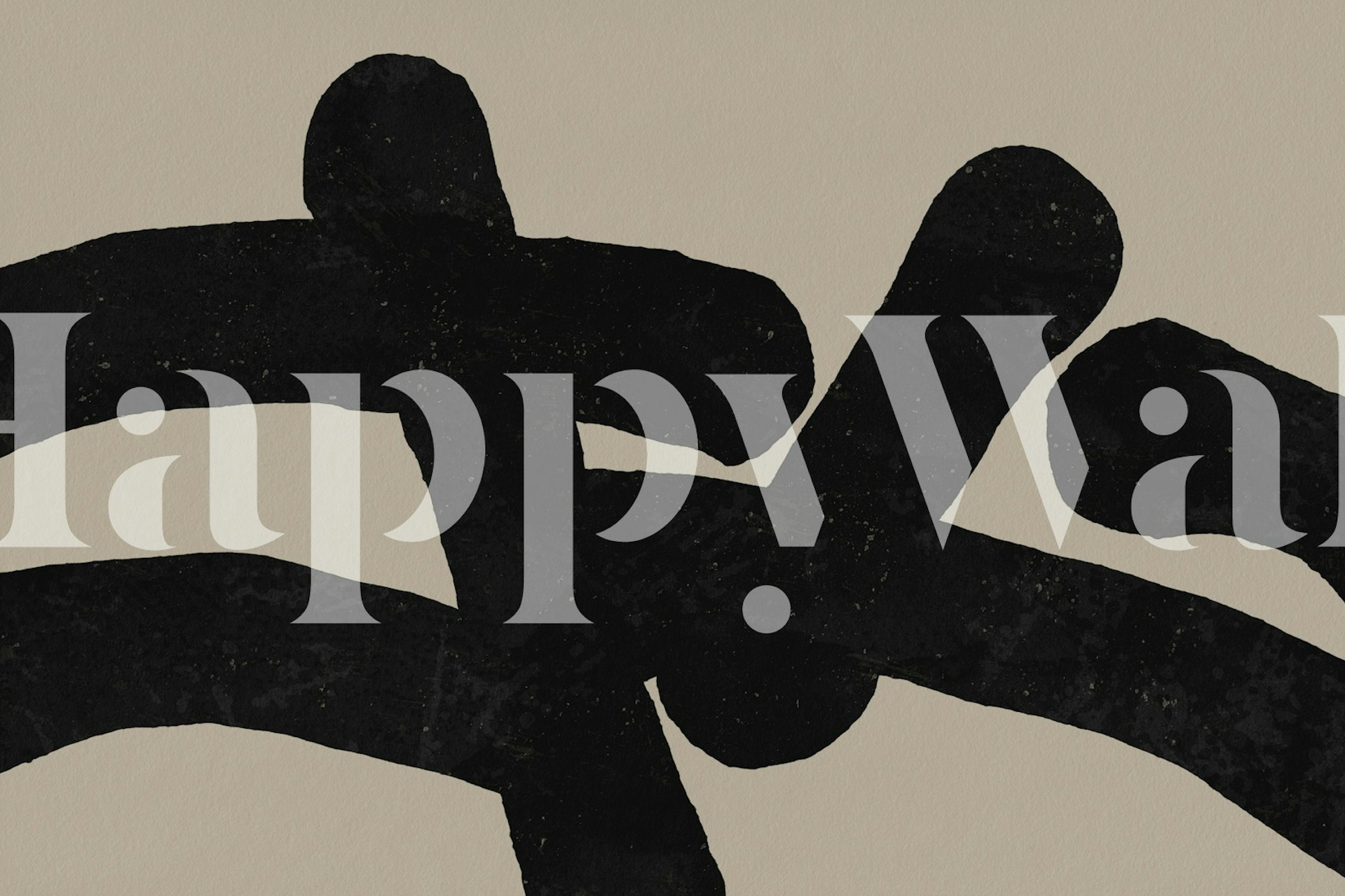 Modern Art Brush Strokes wallpaper in room