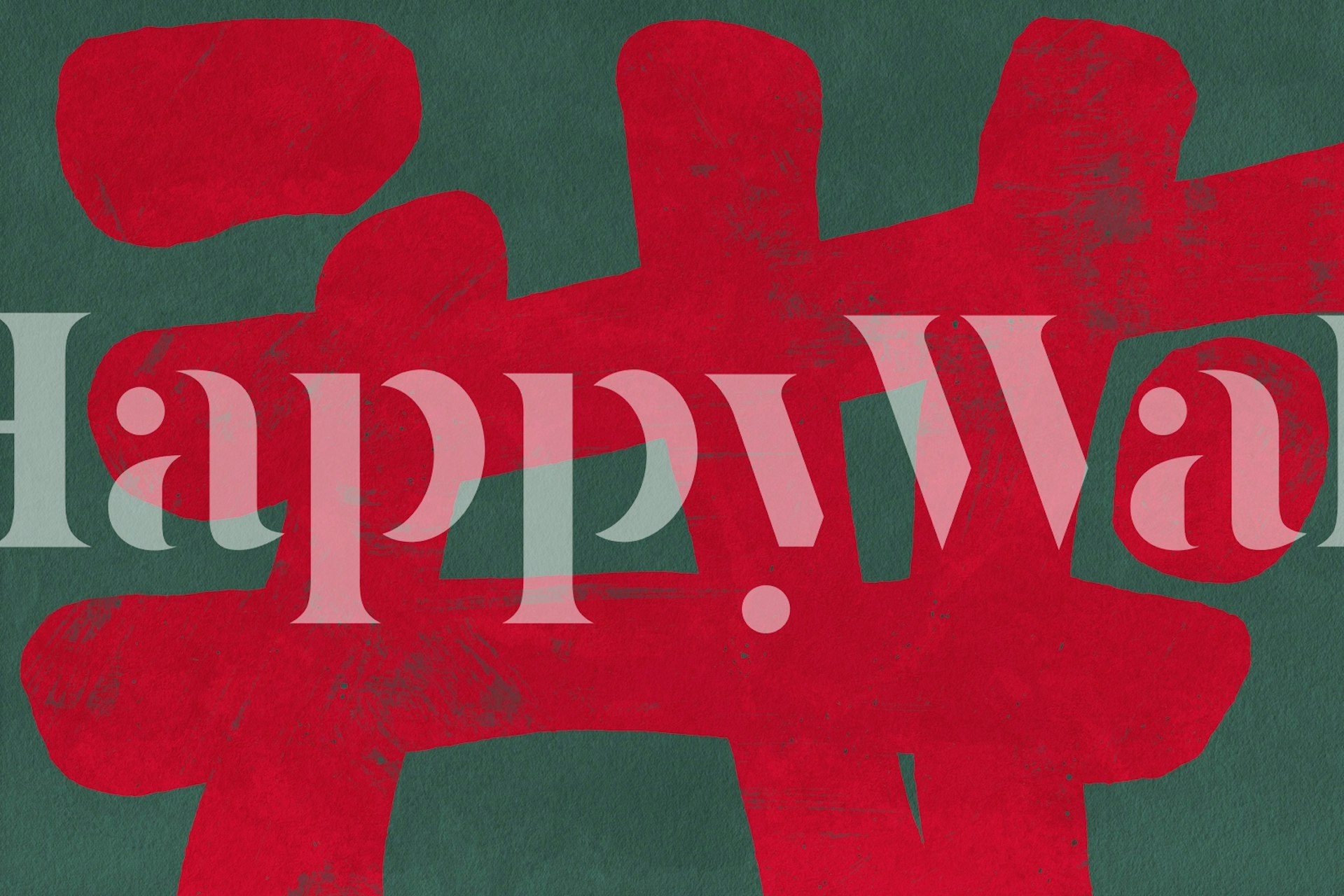 Tapeta Abstract Red Brush Strokes w pokoju