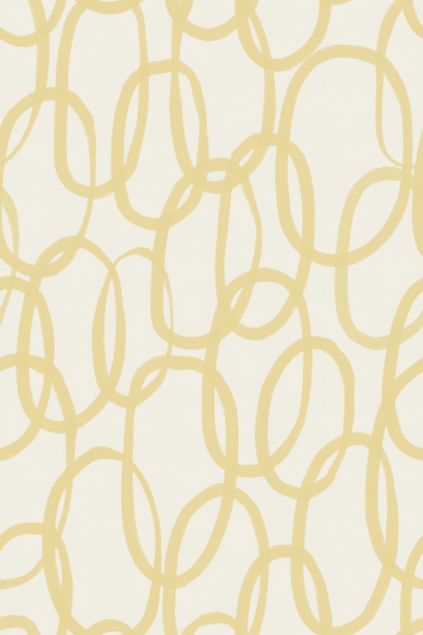 Butter Yellow Painted Doodle Abstract