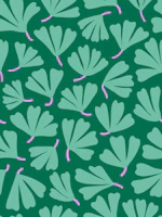 Swirling Flowers Green wallpaper