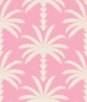 Pink Paradise Palms Boho Pattern Small wallpaper