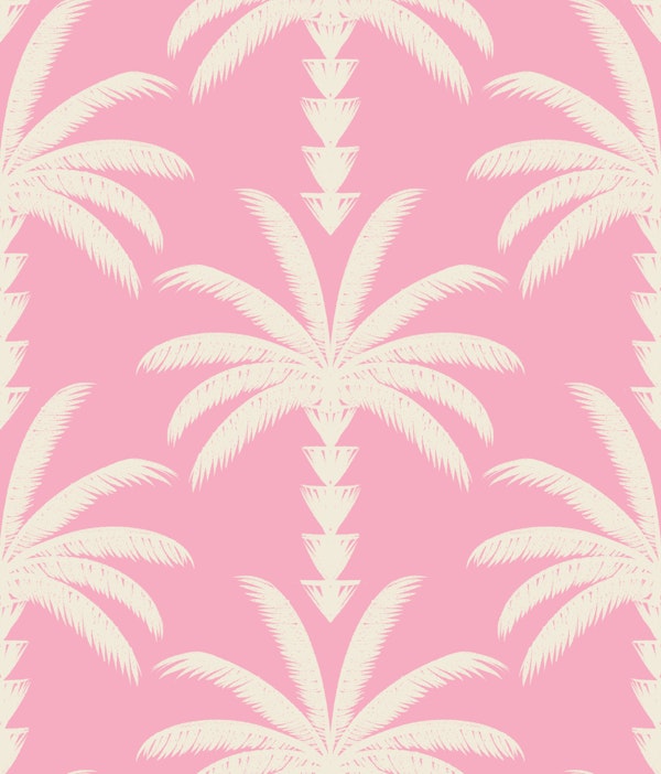 Pink Paradise Palms Boho Pattern Small