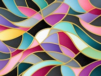 Kaleidoscope Waves papel pintado