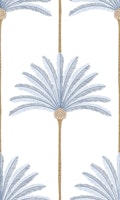 Palm stripes - blue and brown tapete