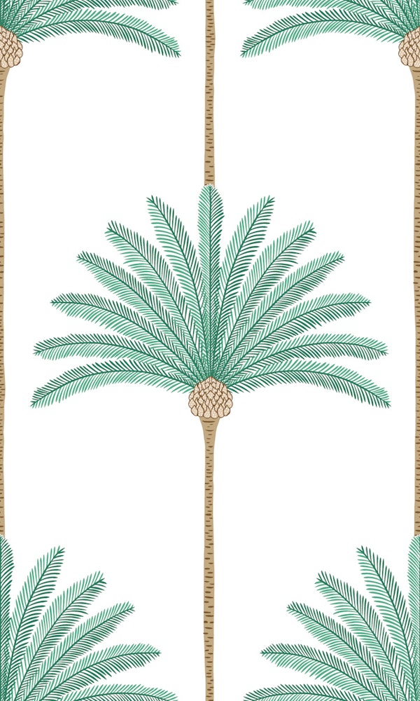 Palm stripes - green and brown - medium