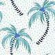 Tropical palms - blue