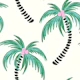 Tropical palms - green with pink