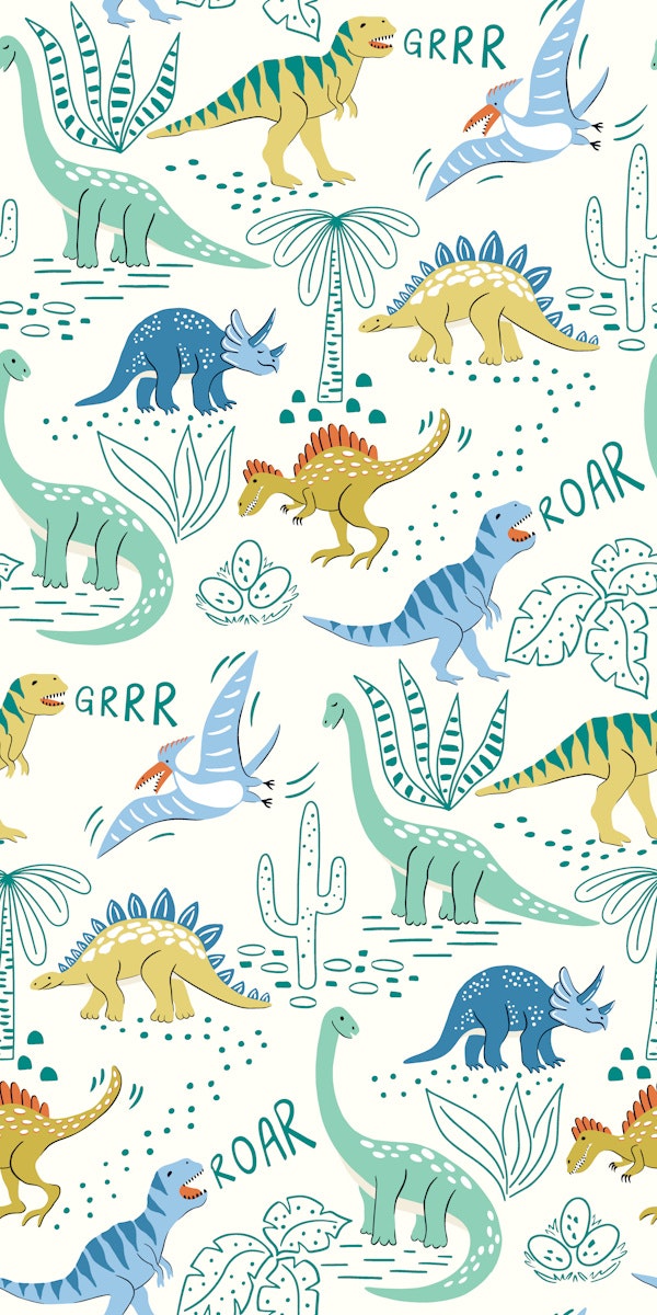 Dinosaurs - green and blue