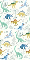 Dinosaurs - green and blue - large wallpaper