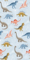 Dinosaurs - blue - large tapete