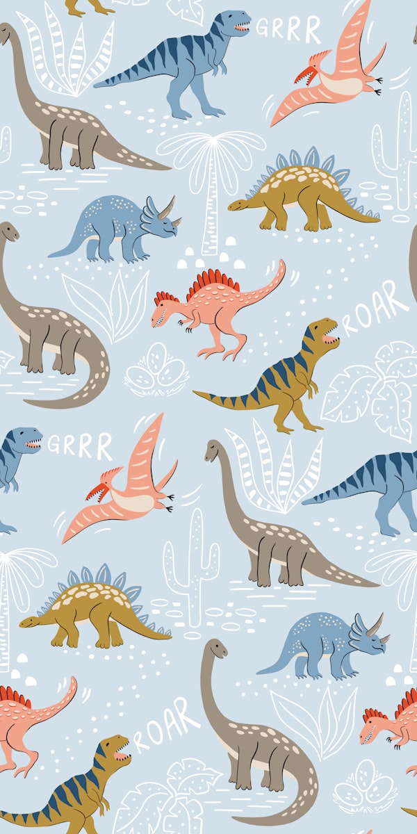 Dinosaurs - blue - large