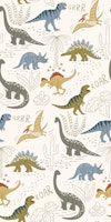 Dinosaurs - neutral earthtones wallpaper