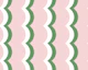 Vertical Scalloped Waves - pink and green
