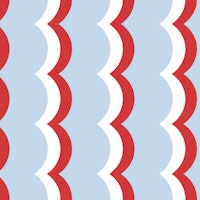 Vertical Scallop Waves - red white blue wallpaper