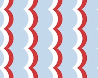 Vertical Scallop Waves - red white blue carta da parati