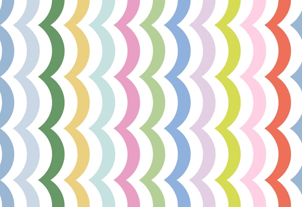 Vertical Scallop Waves - colorful