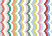 Vertical Scallop Waves - colorful 2 tapeet