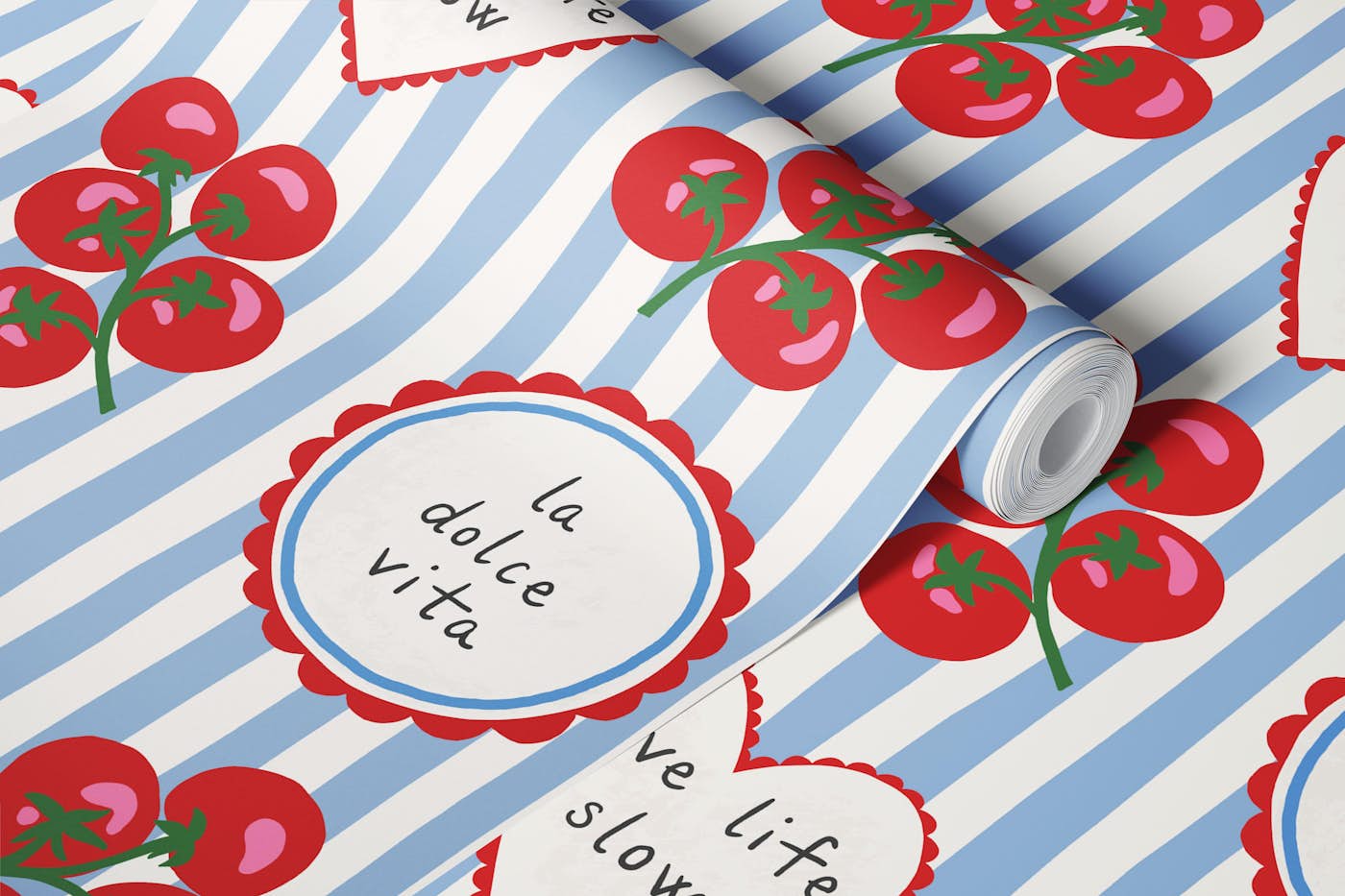 La Dolce Vita Tomatoes wallpaper roll