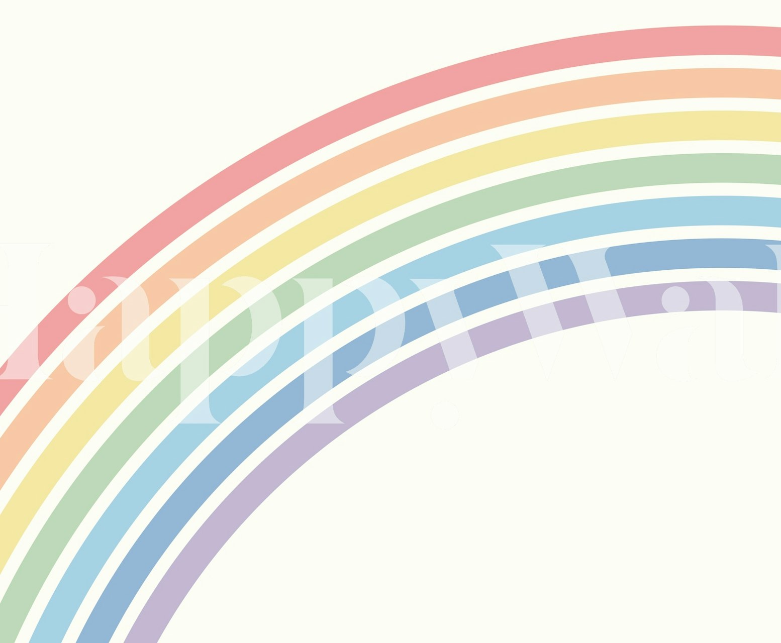 Pastel rainbow wall mural with soft colors in arcs wallpaper